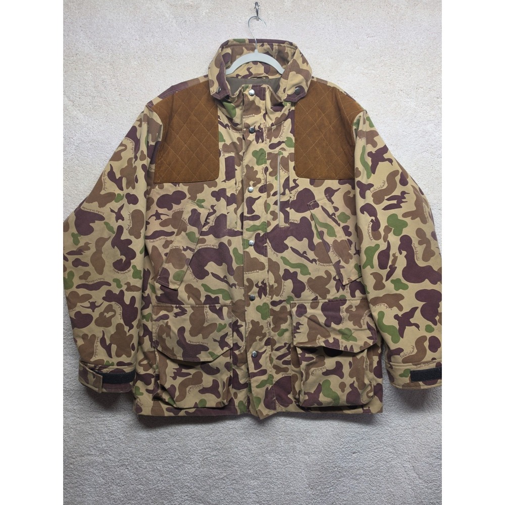 BOB ALLEN Ducks Unlimited Heavy Duck Camo Hunting Coat XL ** Read description**